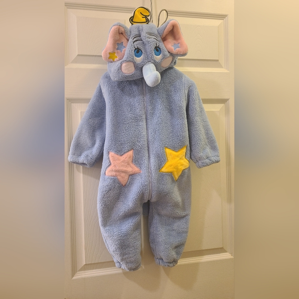 Adorable Elephant-Themed Blue Kids Onesie